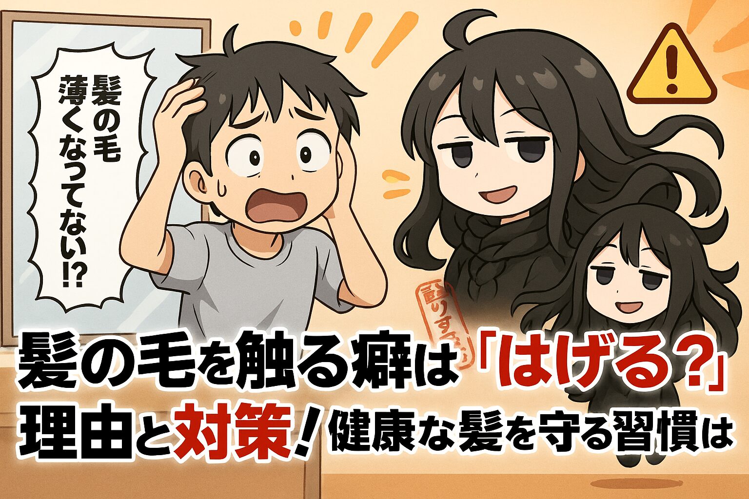 髪の毛触る癖 はげる理由と対策!健康な髪を守る習慣とは | 髪の毛さん行かないで