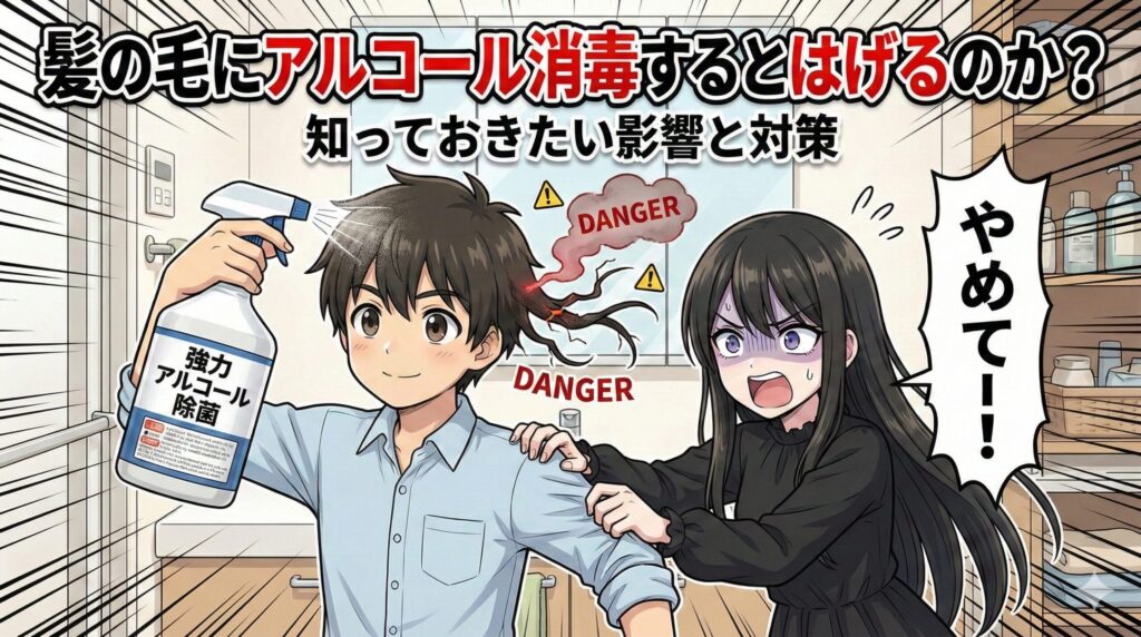 髪の毛にアルコール消毒するとはげるのか？知っておきたい影響と対策