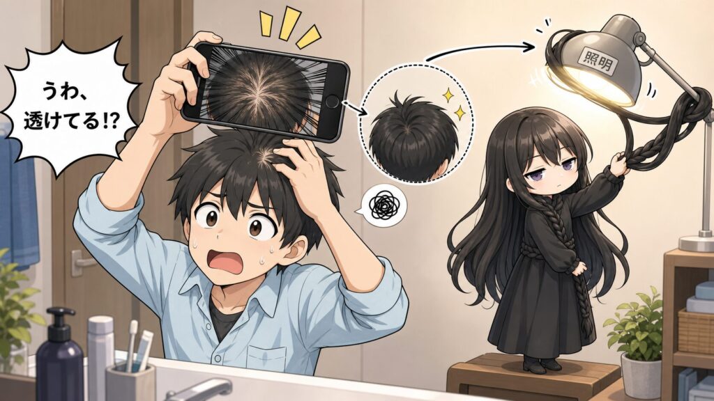 髪が細いとはげるのか