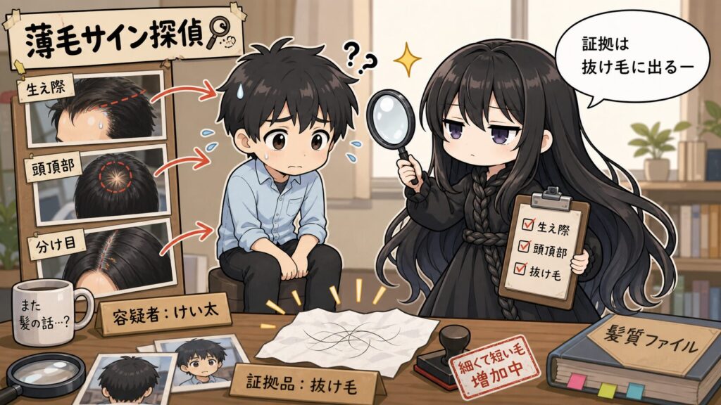 ハゲやすい髪質のサイン
