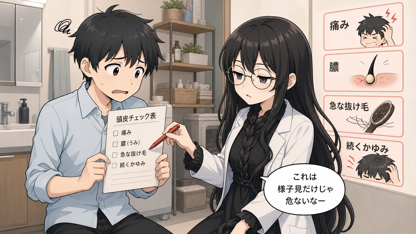 フケとかゆみの受診目安