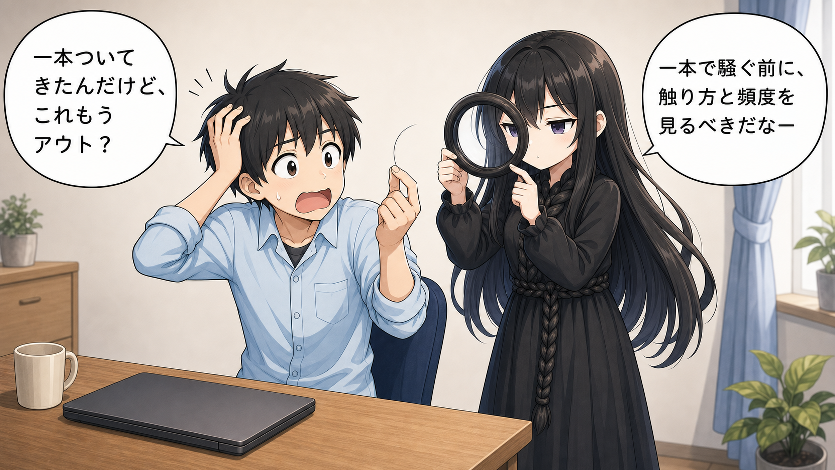 髪を触る癖と抜け毛