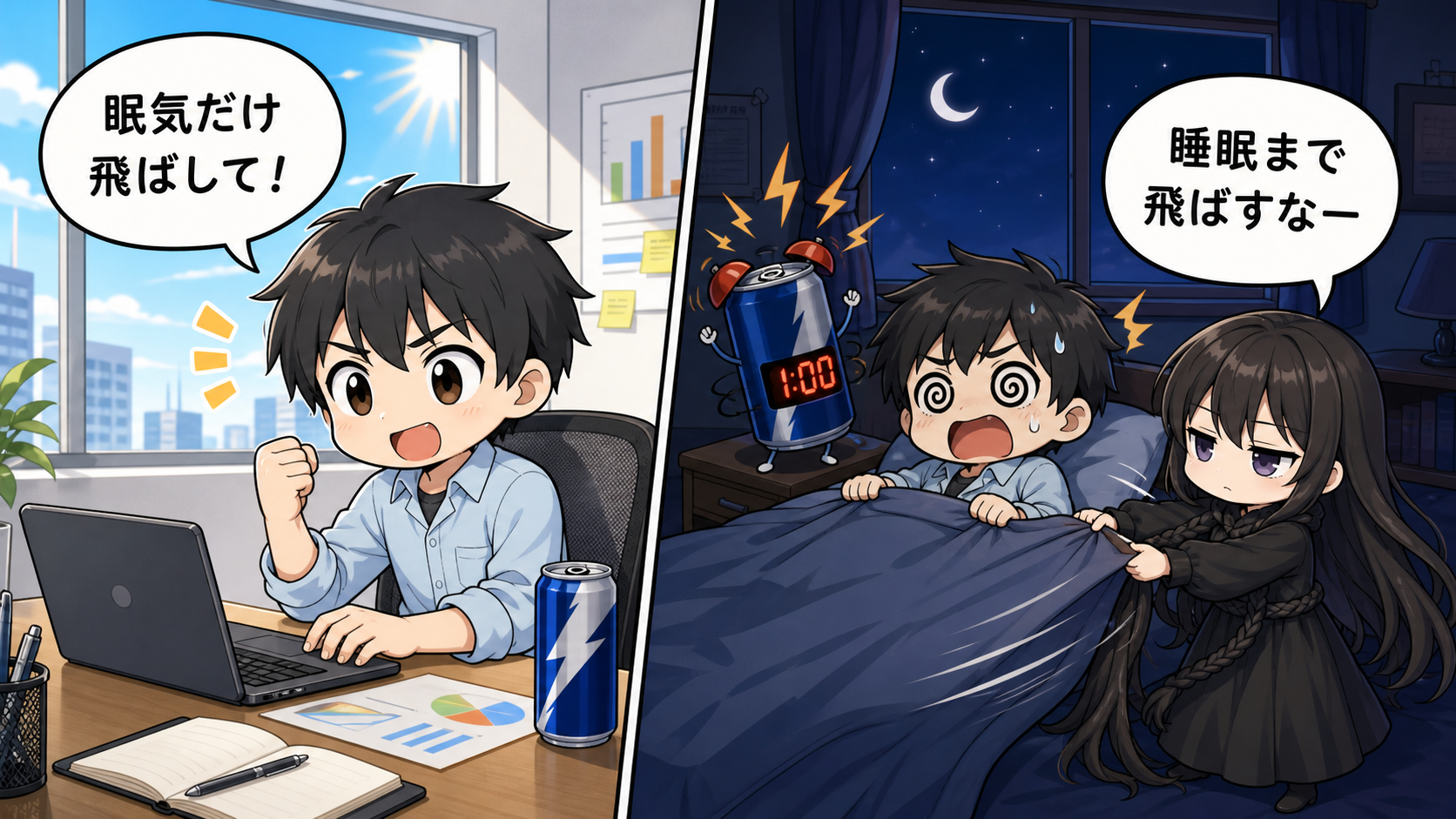 カフェインは頭皮に悪い？の解説漫画