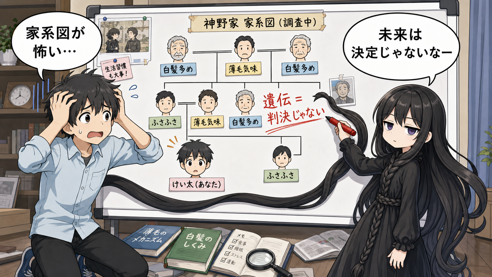 はげと白髪の遺伝