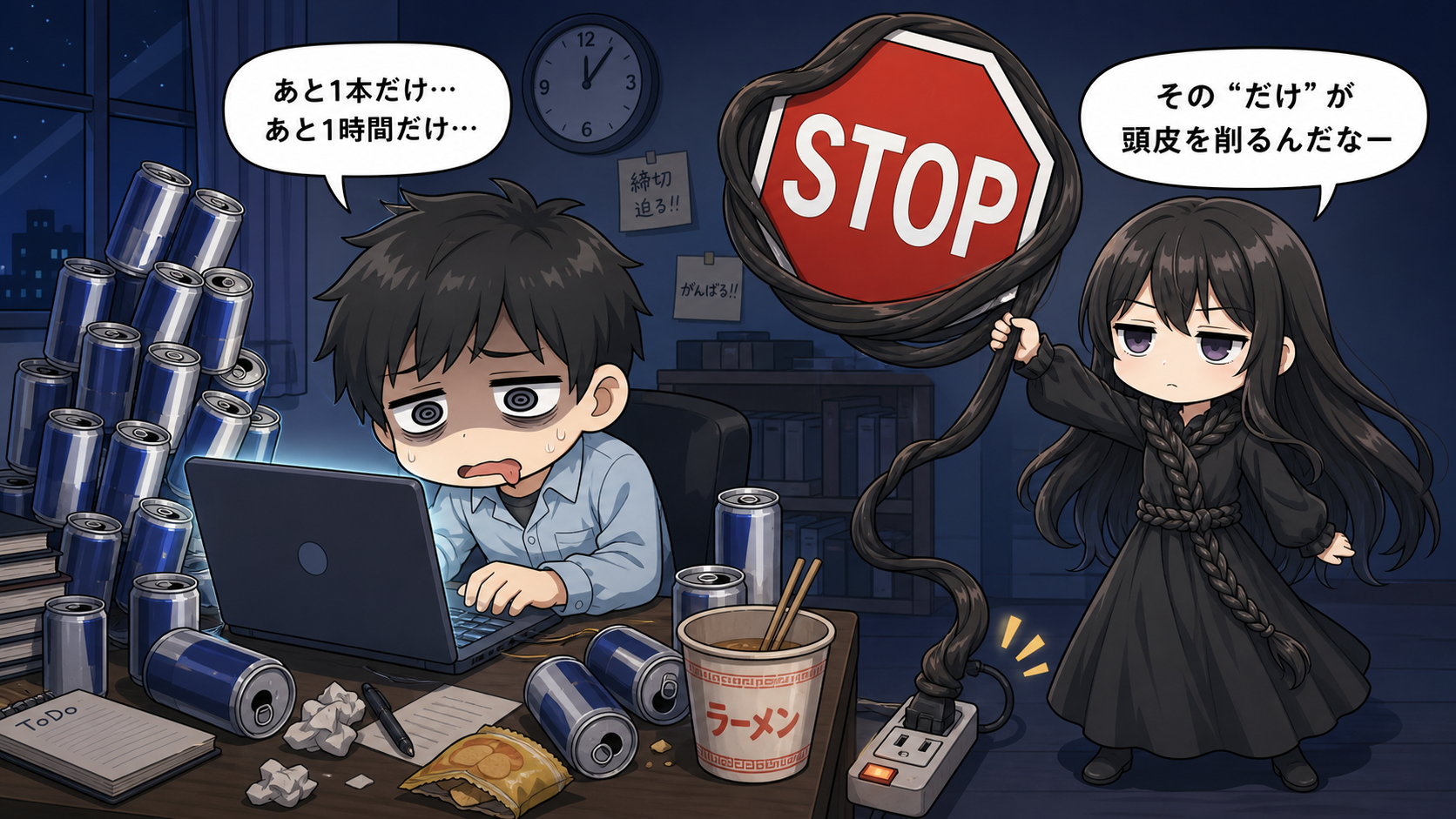 飲み過ぎと睡眠不足の注意点の解説漫画
