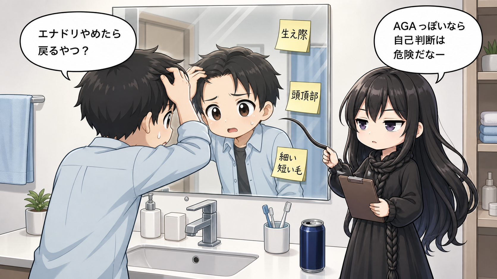 AGA体質の人が見直す習慣の解説漫画