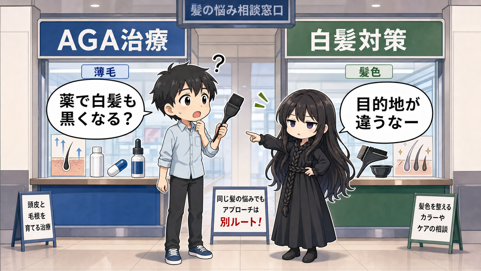 AGA治療と白髪の影響