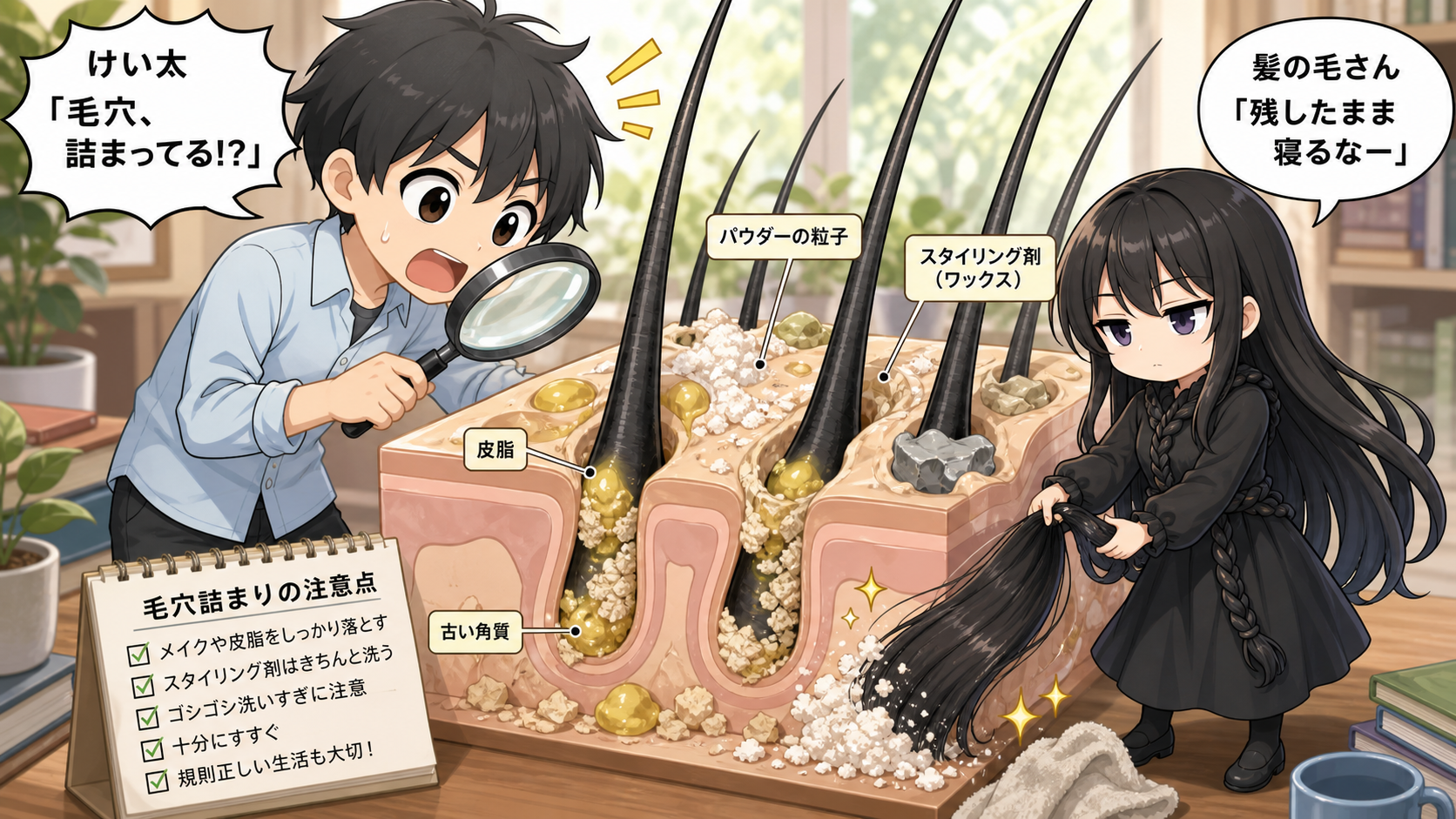 毛穴詰まりの注意点
