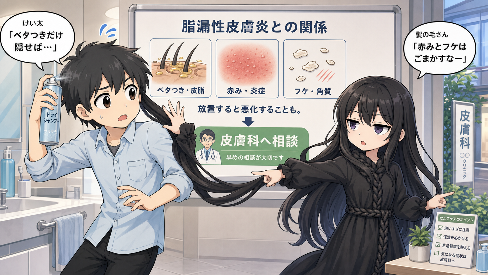 脂漏性皮膚炎との関係