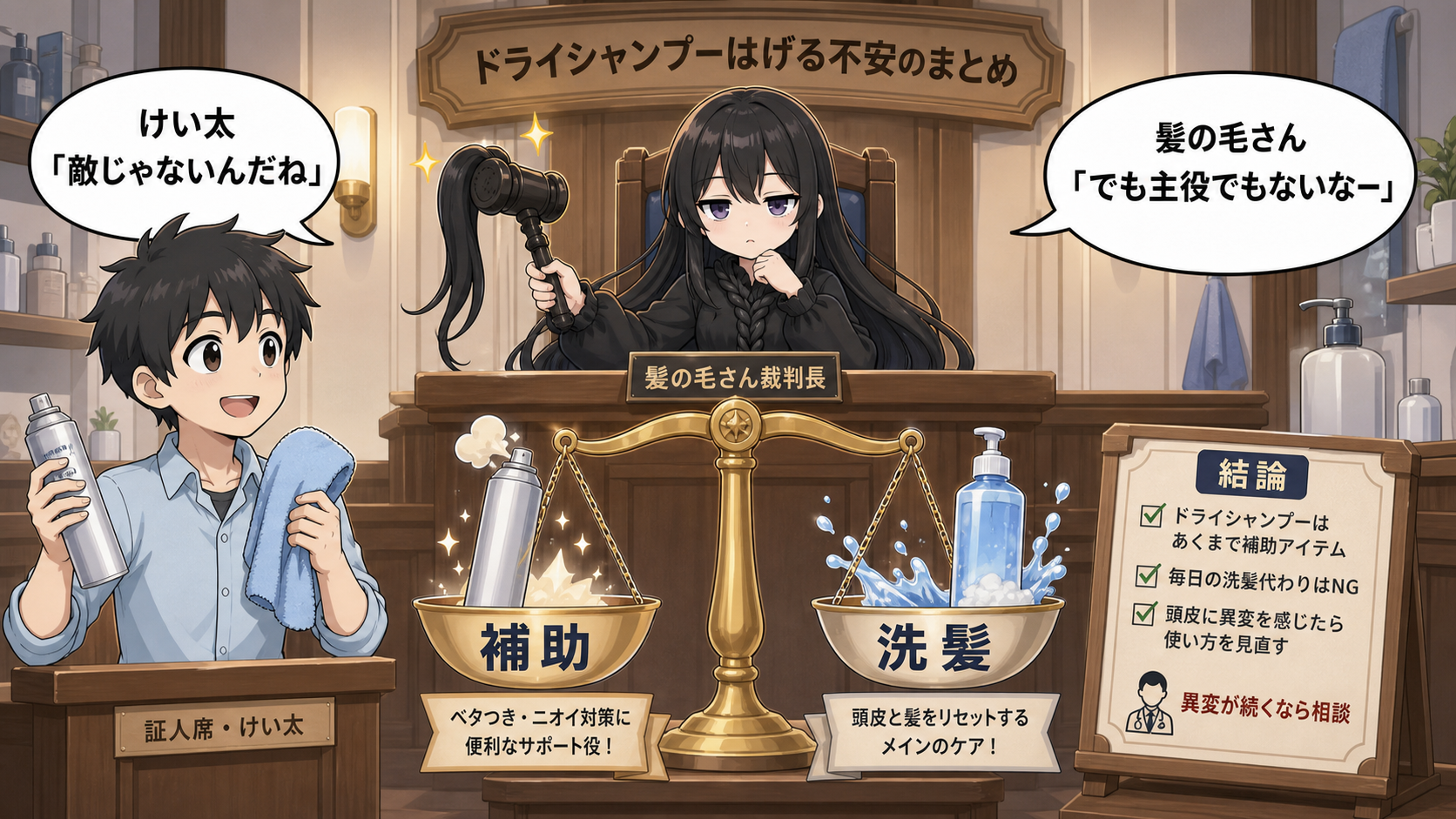 ドライシャンプーはげる不安のまとめ