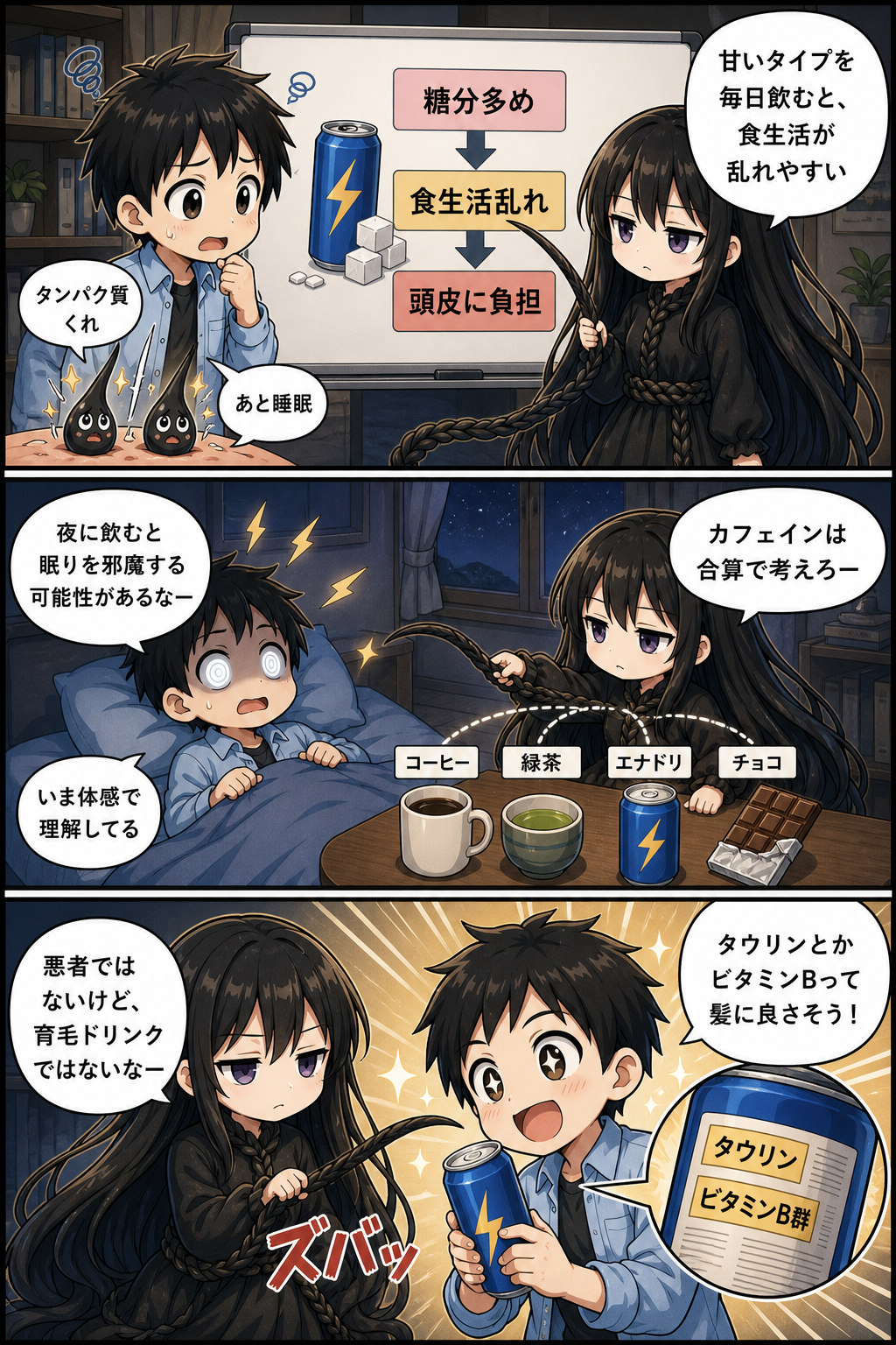エナジードリンクではげる？漫画 4ページ目