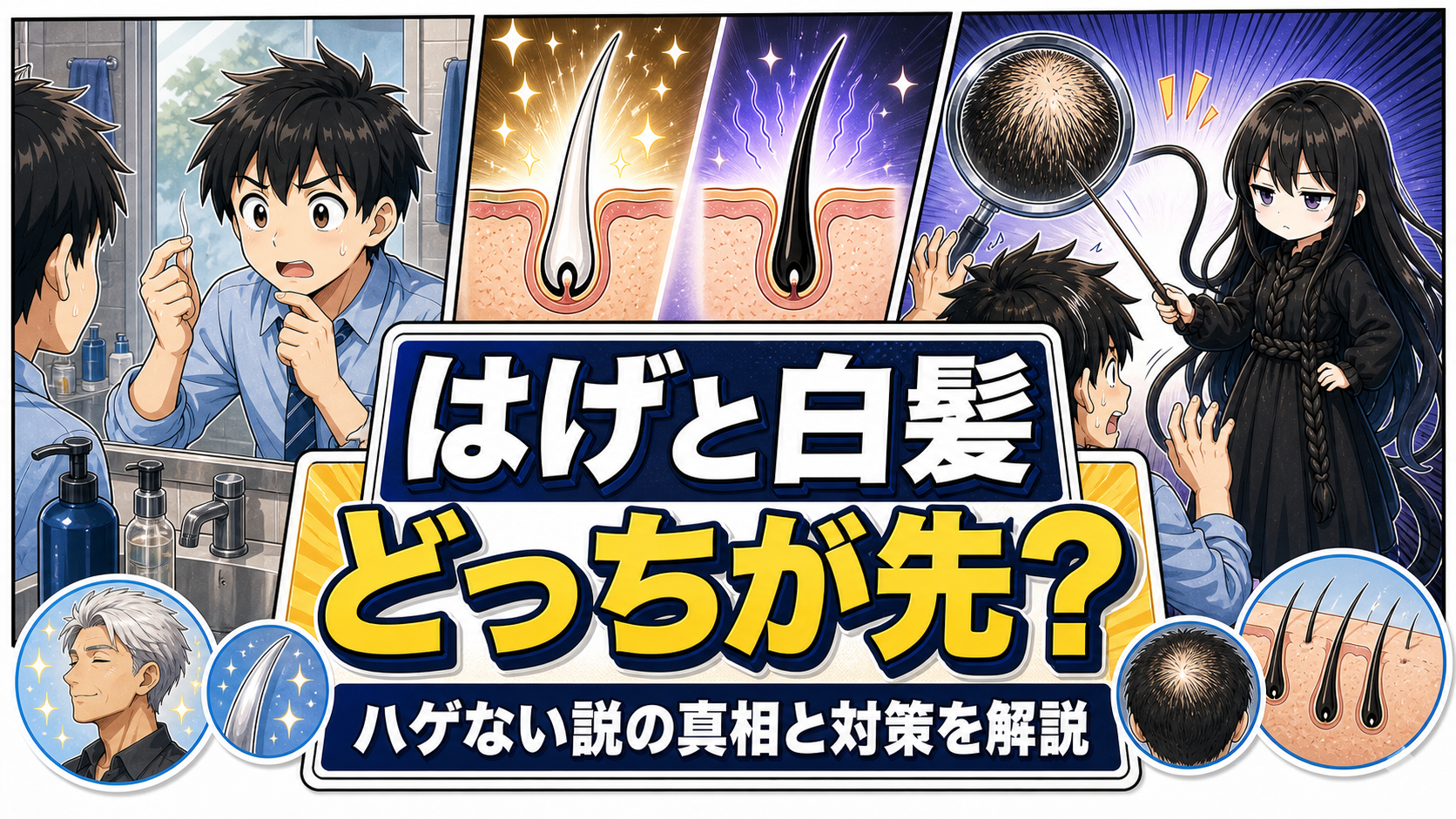 はげと白髪どっちが先？