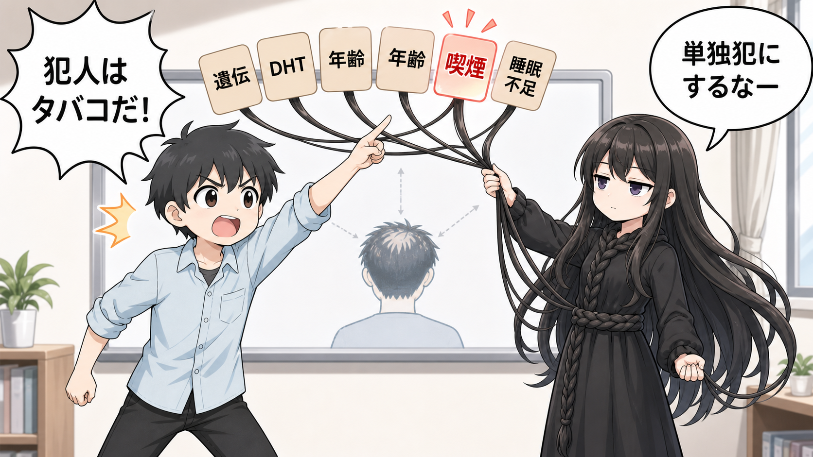喫煙とAGAの発症・進行リスクの解説画像