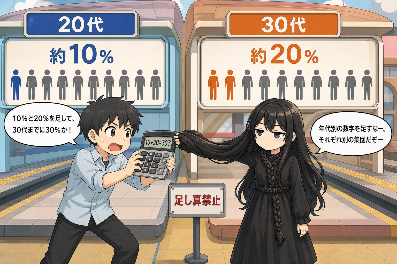 20代・30代のはげの割合