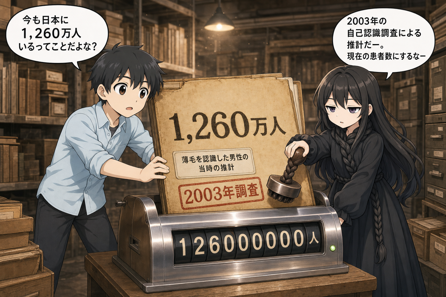 日本のはげ人口1260万人は本当?