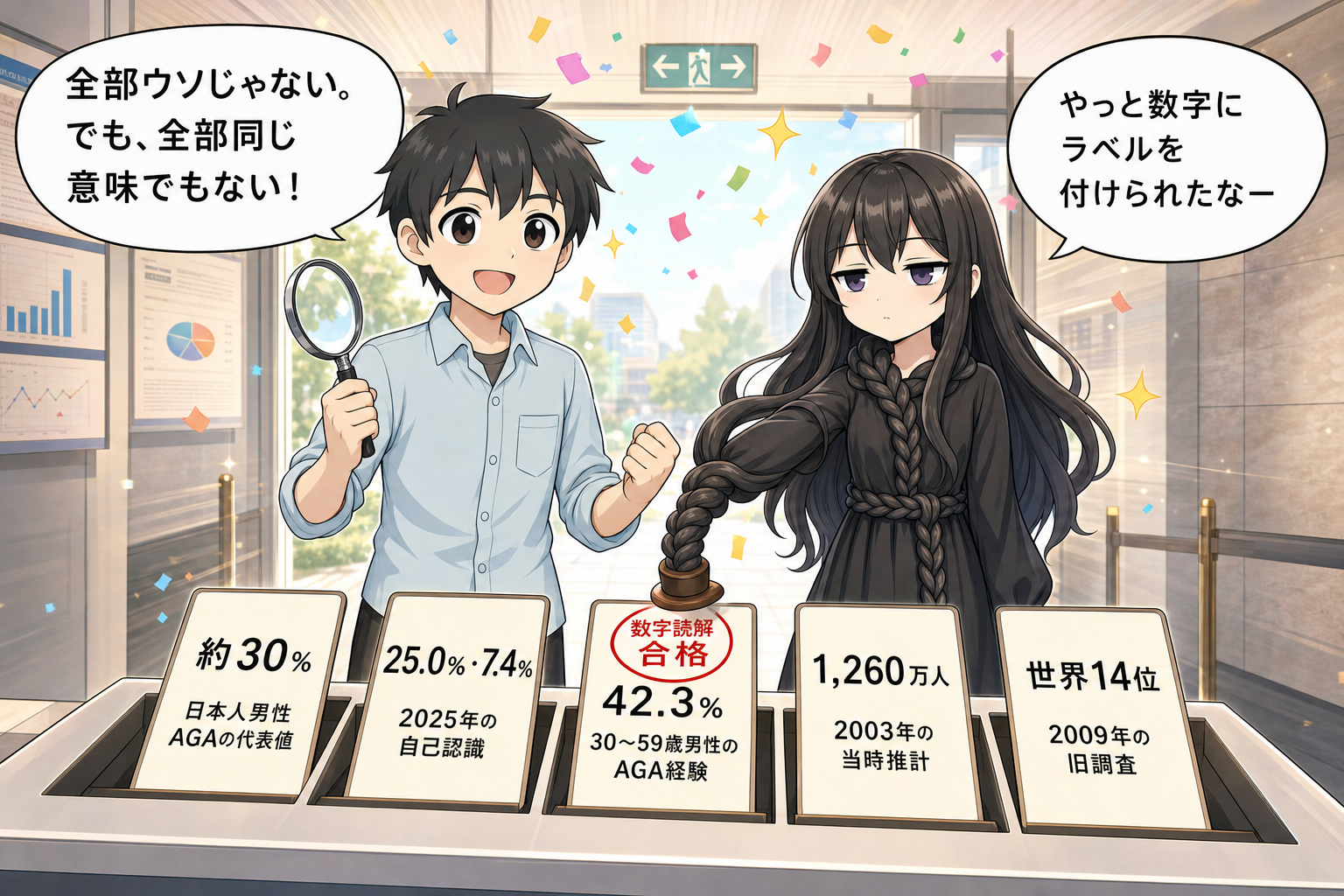日本人のはげの割合まとめ