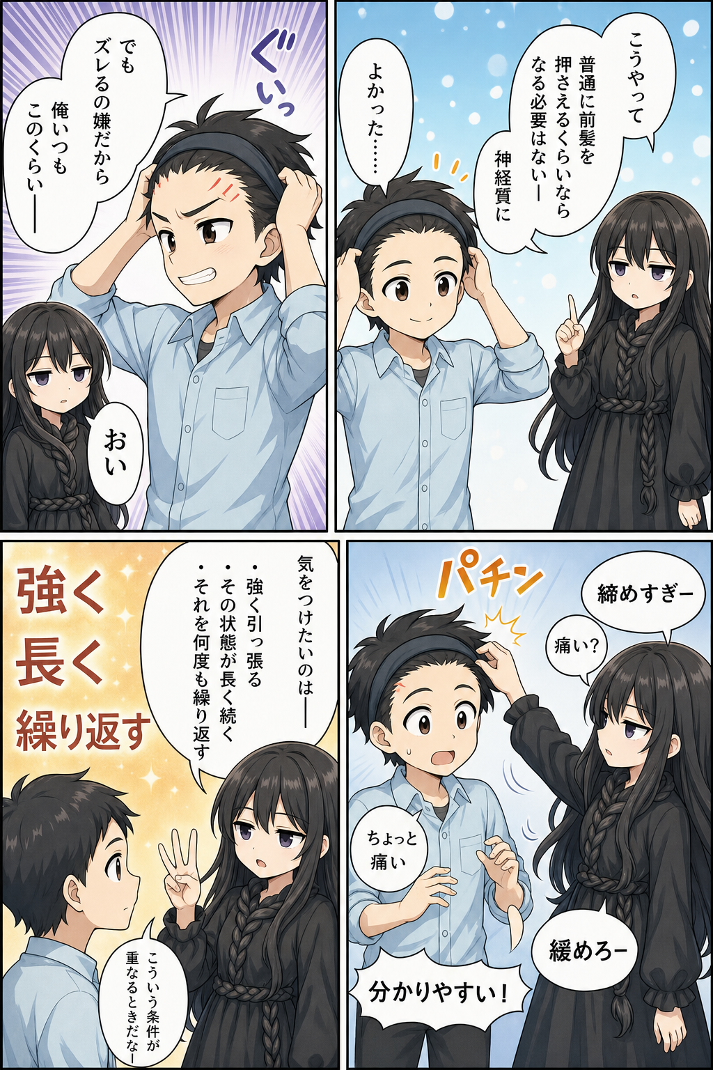 ヘアバンドではげる！？髪の毛さんに聞いてみた 4ページ目