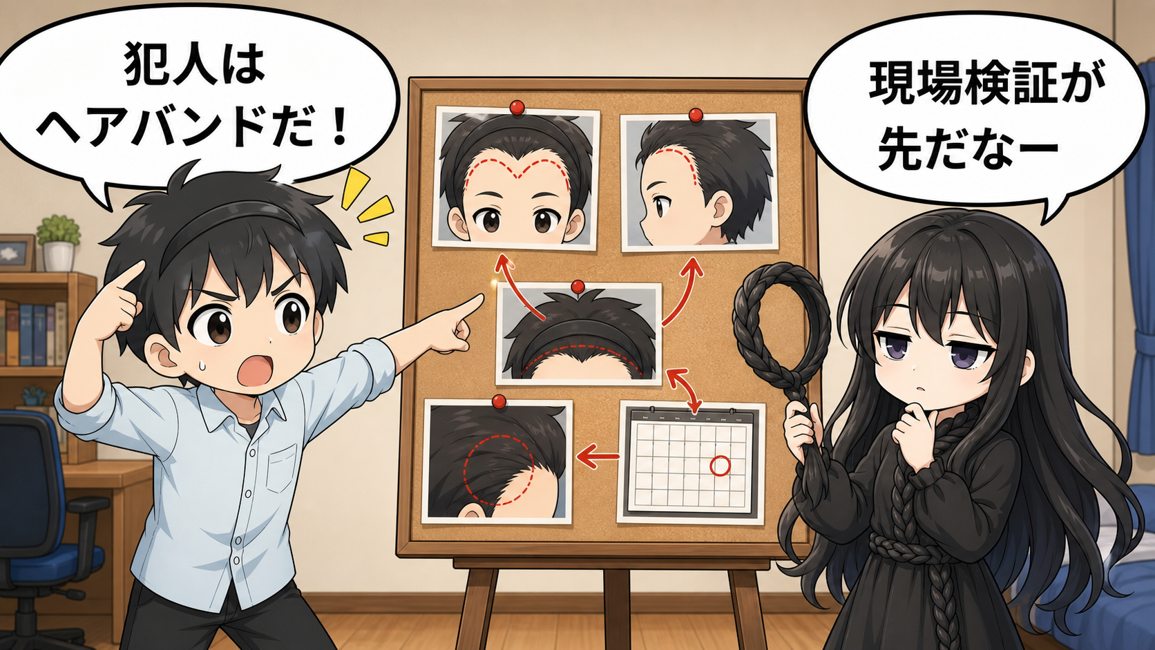 M字とヘアバンドの関係を見分ける