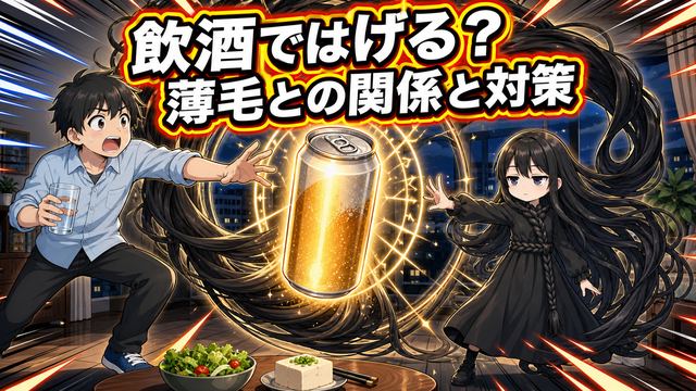 飲酒ではげる？薄毛との関係と対策のアイキャッチ画像