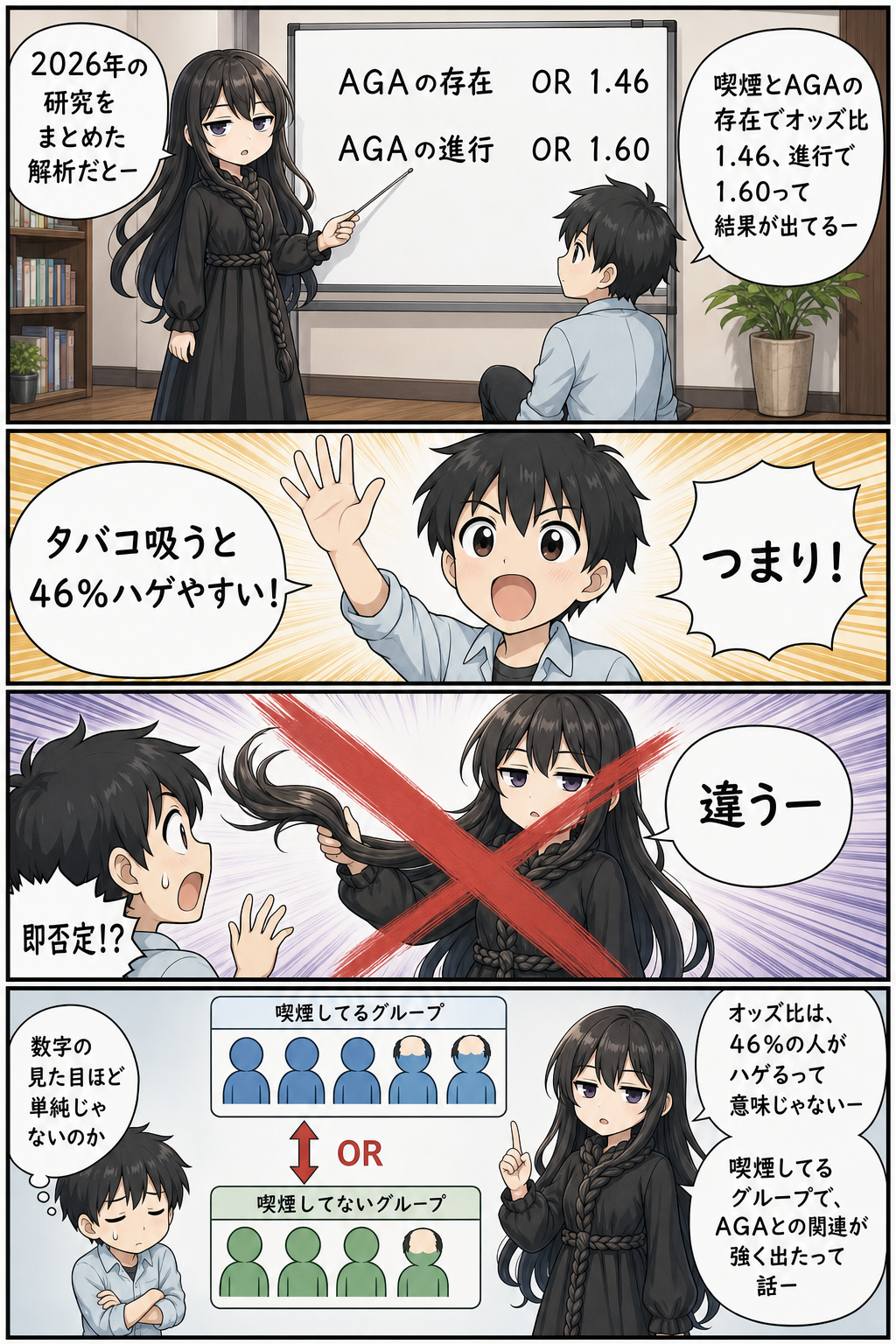 喫煙とAGAの導入漫画 03ページ目