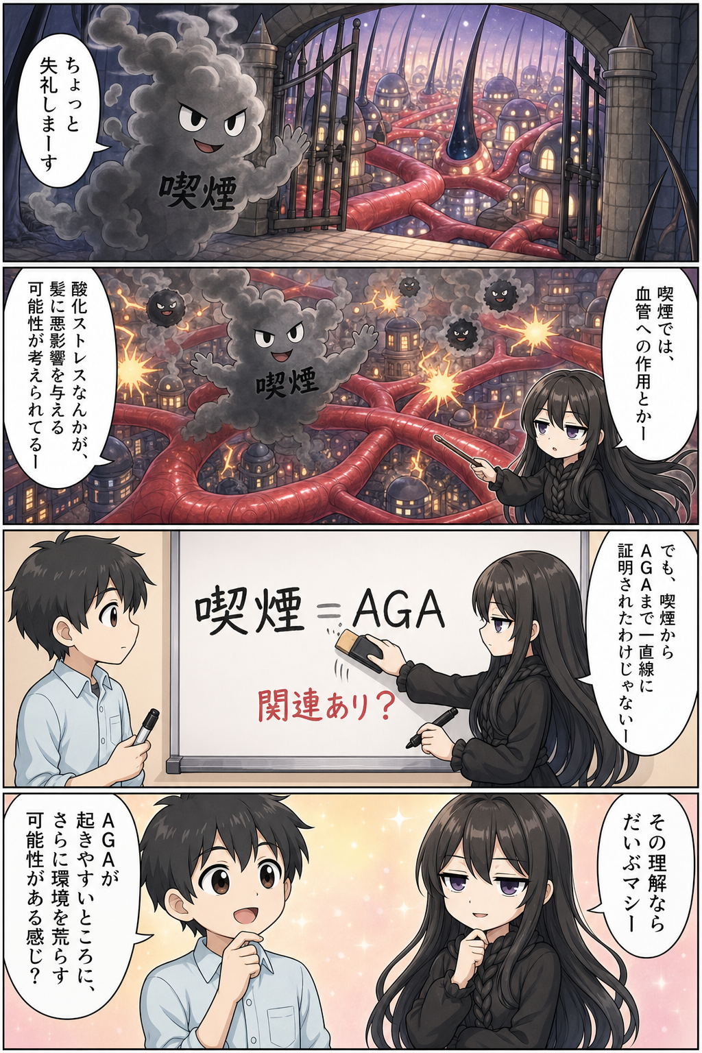 喫煙とAGAの導入漫画 05ページ目