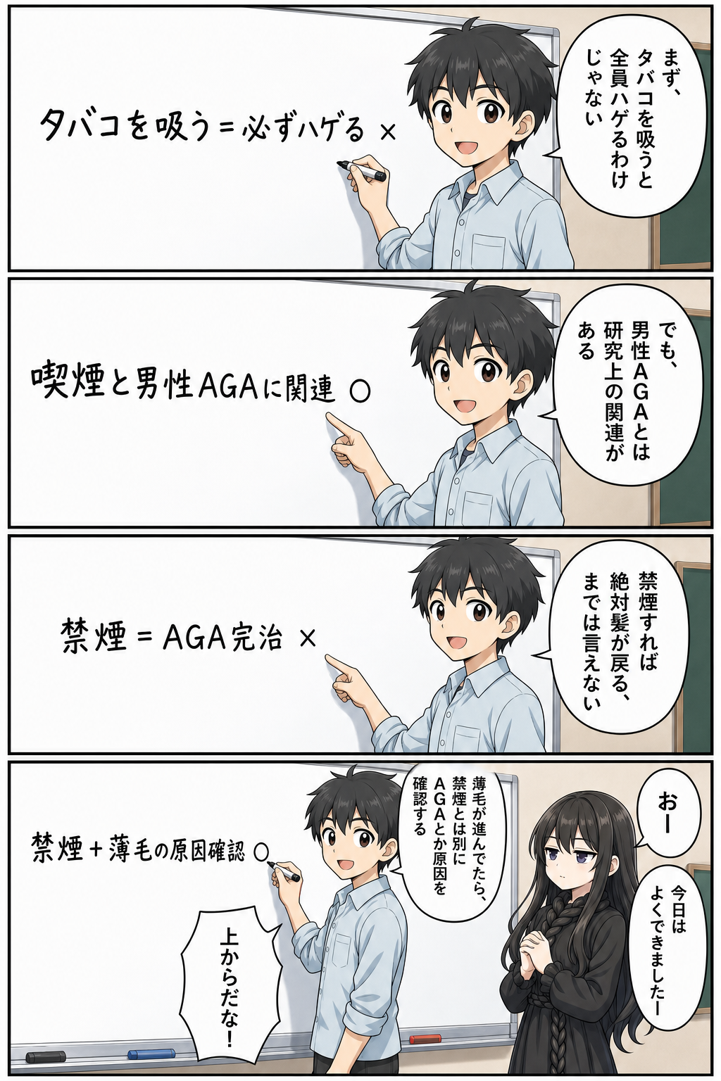 喫煙とAGAの導入漫画 11ページ目
