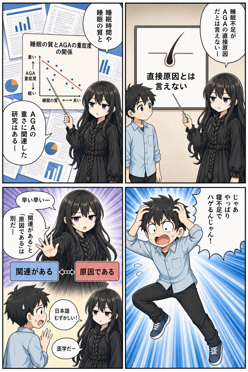 睡眠不足とはげる関係を解説する漫画 5ページ目