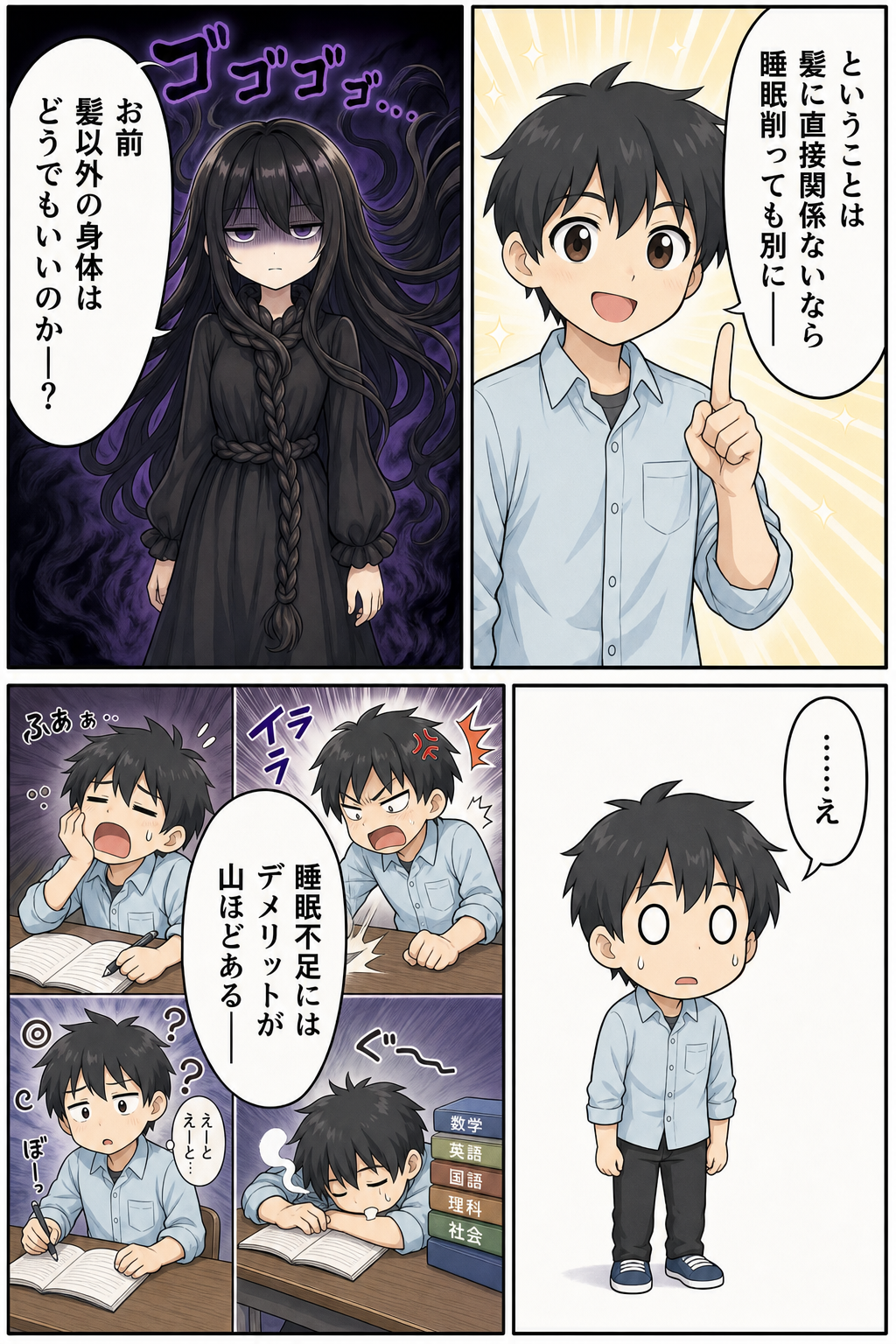 睡眠不足とはげる関係を解説する漫画 8ページ目