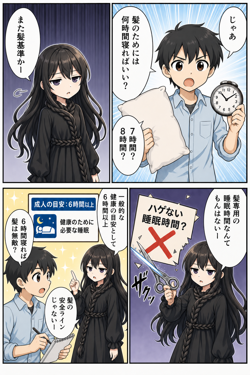 睡眠不足とはげる関係を解説する漫画 10ページ目