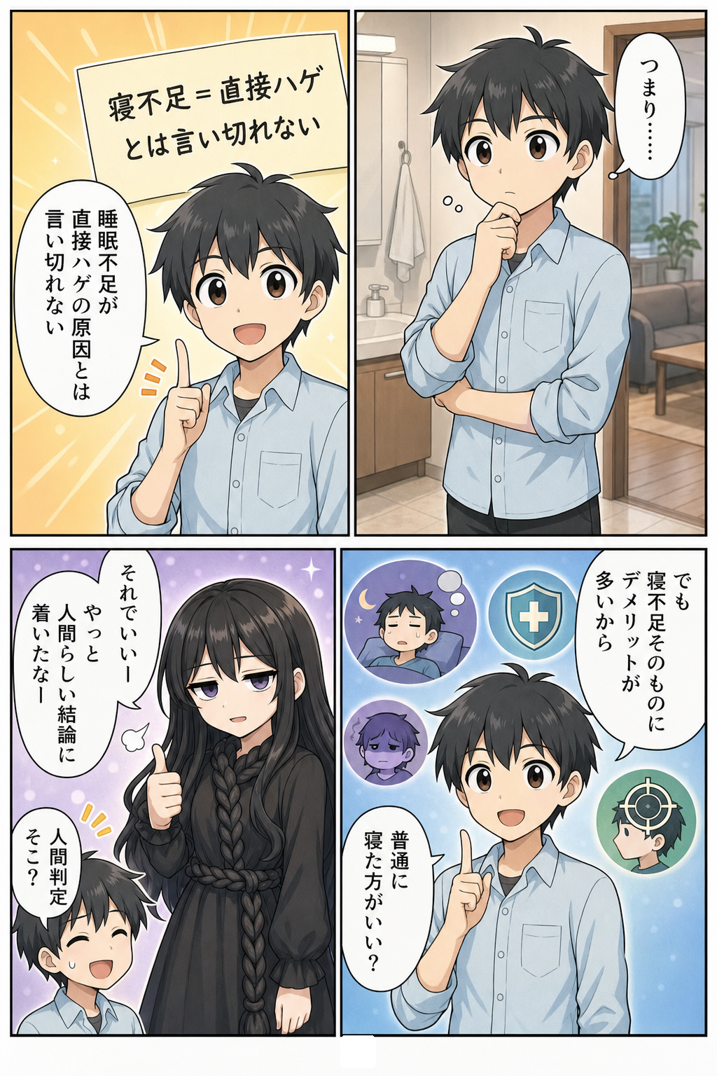 睡眠不足とはげる関係を解説する漫画 12ページ目