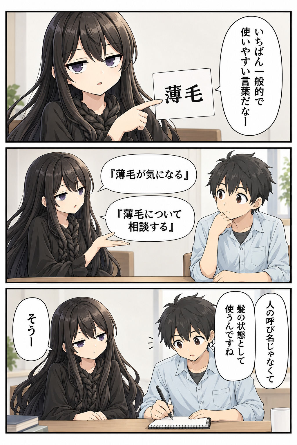 漫画「はげの丁寧な言い方」4ページ／全16ページ