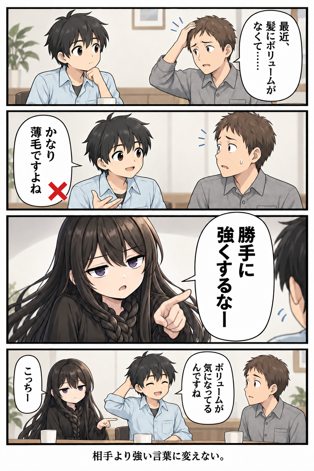 漫画「はげの丁寧な言い方」8ページ／全16ページ