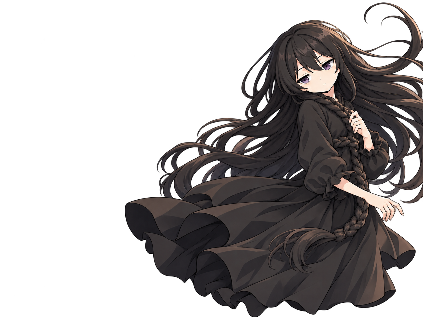 ふわりと離れていく髪の毛さん