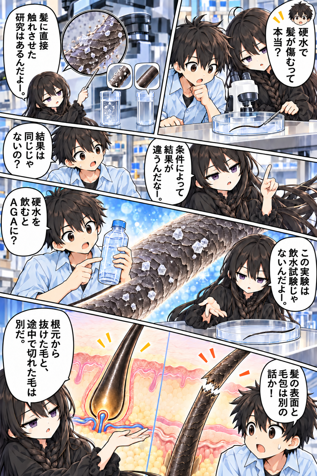 水道水を飲むとはげる？ 塩素・硬水と抜け毛の関係の漫画 3ページ目