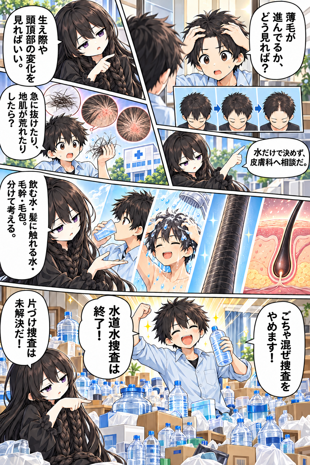 水道水を飲むとはげる？ 塩素・硬水と抜け毛の関係の漫画 5ページ目